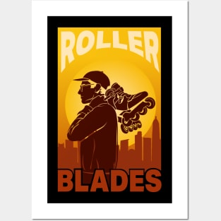 Vintage Rollerblades Gift Roller Skating Posters and Art